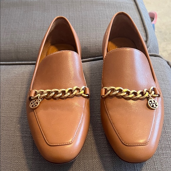 Tory Burch Shoes - Tory Burch Mini Benton Charm Loafer with Gold Chain Detail
